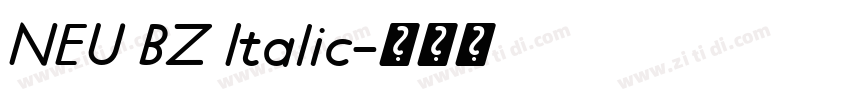 NEU BZ Italic字体转换